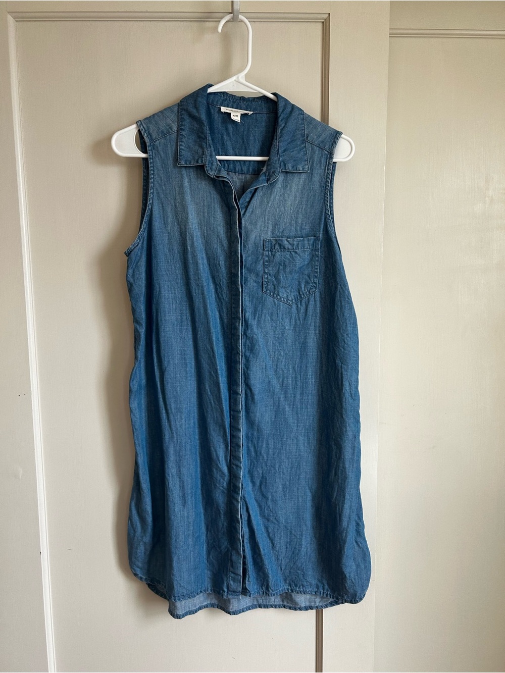 beachlunchlounge Casual Chambray denim shirt dress